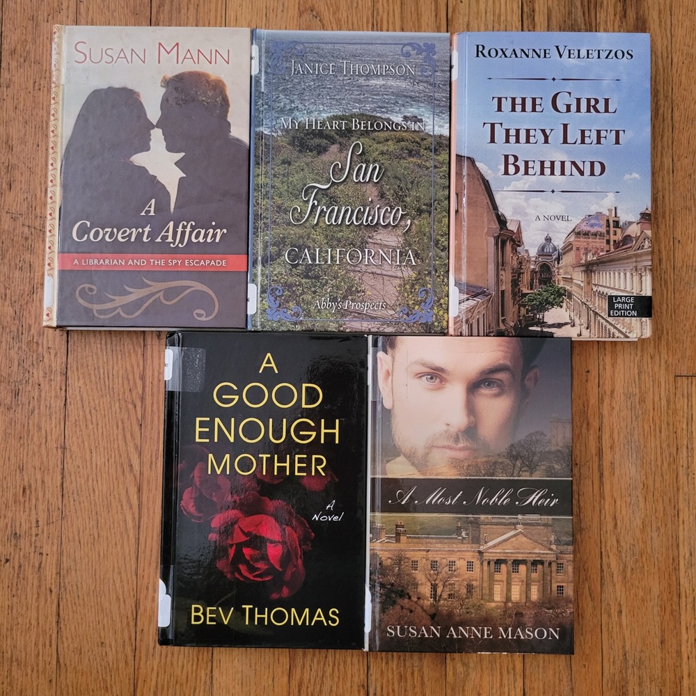 5 Thorndike Large Print Hardcover Books Romance Mystery Historical Christian